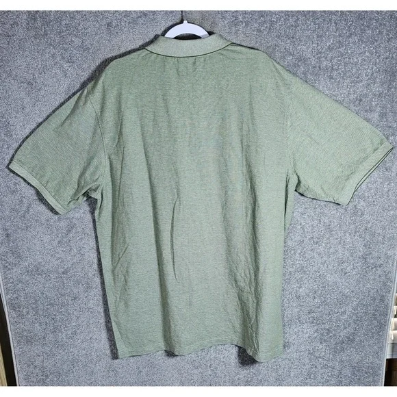 Izod Oxford Polo Shirt Mens Size 2XLT Chive Green Cotton Short Sleeve NWT - Picture 2 of 9
